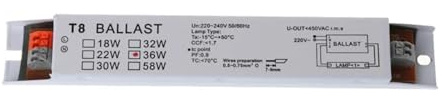 MAMA'S PEARL Ballasts électroniques for lampes fluorescentes T8 for large tension 220-240 V AC 36 W AP16 Ballasts