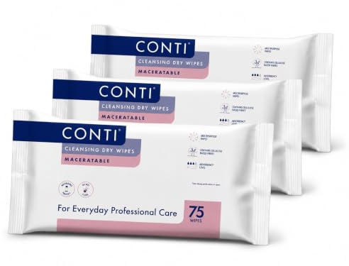 Conti Washcloth Large Patient Cleansing Wipes Overall Body (3 Packs of 75)