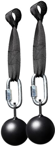 REP Fitness Cannonball Grips | Pull Up & Grip Strength Trainer for Cable Machines, Power Racks & Home Gyms : Includes Carabiner | 3 Straps | Forearm, Wrist & Hand Exerciser