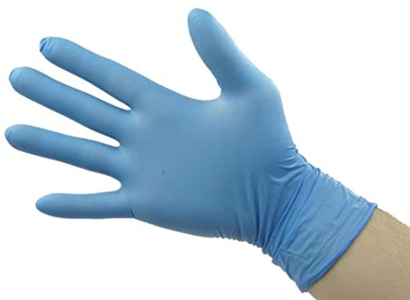ATC Handels GmbH Untersuchungshandschuhe aus Nitril in blau 100 St, puderfrei, in verschiedenen Größen, nach medizinischer Norm - Einmalhandschuhe, Einweghandschuhe, Schutzhandschuhe, S