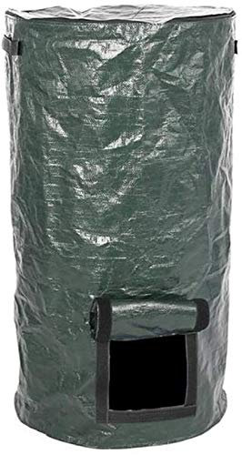 Bprtcra Compost Bag Garden Waste Bin, Environmental Homemade Organic Ferment PE Compost Bag Outdoor Kitchen Waste Disposal Composter Bag(35 * 60cm)