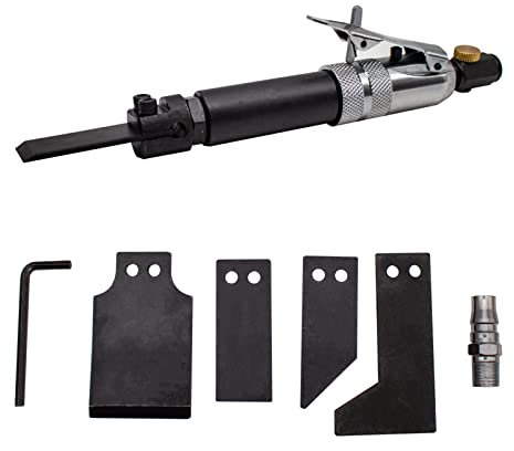 Pneumatic Air Scraper Set, Mini Air Knife Shovel Chisel Industrial Welding Deburring Rust Removing Tool Pneumatic Chisel 3500RPM