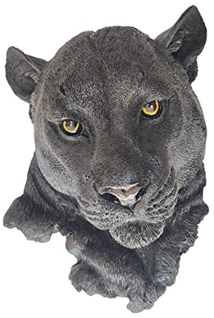 perfk Estatua de Animal Escultura de Montaje en Pared Artesanía para, Pantera Negra, Individual