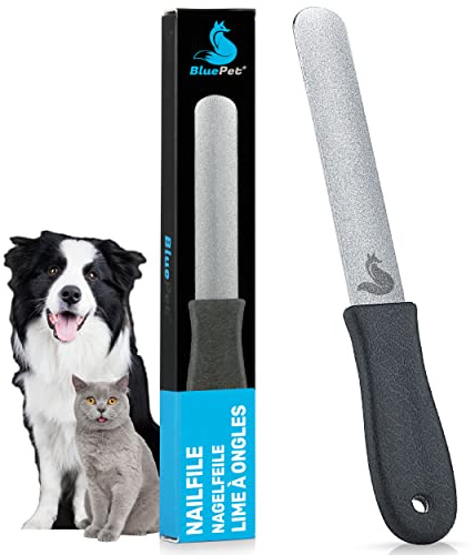 BluePet Krallenfeile für Hunde und Katzen, Nagelfeile Hundekrallen | Krallenfeile zur Krallenpflege bei Hund, Katze & Kleintieren, Ergänzung zu Krallenschere & Krallenschleifer, Feine Feile Hund