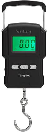 Karlak Báscula electrónica de 75 kg, 10 g, 75 kg, 10 g, con cinta métrica