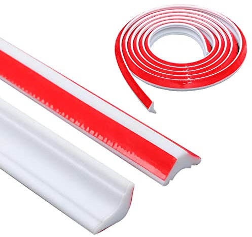 Flexible Deckenleisten Selbstklebend TPE Dreieck, 27x20mm Weiß Deckenleisten für Boden 4m, Zierleiste Selbstklebend, für Deckenkanten, Wandkanten, Schrankkanten, Eckendekor, Arbeitsplatten