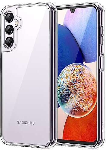 JETech Case for Samsung Galaxy A14 4G/5G 6.6-Inch, Non-Yellowing Shockproof Bumper Protective Phone Cover, Anti-Scratch Hard PC Back (Clear)