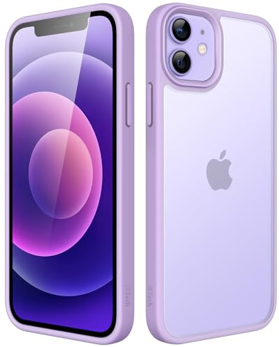 JETech Matte Hülle für iPhone 12 mini, Helles Lila | Robuster Schutz, Matte Rückseite, Anti-Fingerabdruck, Stoßfestes Design