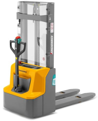 Jungheinrich Elektro-Hochhubwagen | 3,6m Hubhöhe | 1,2t Tragkraft | 1.150mm Gabellänge | Lithium-Ionen-Batterie 24 V / 60 Ah mit Ladegerät | 2,5h Ladezeit | 2-fach-Teleskop-Hubgerüst