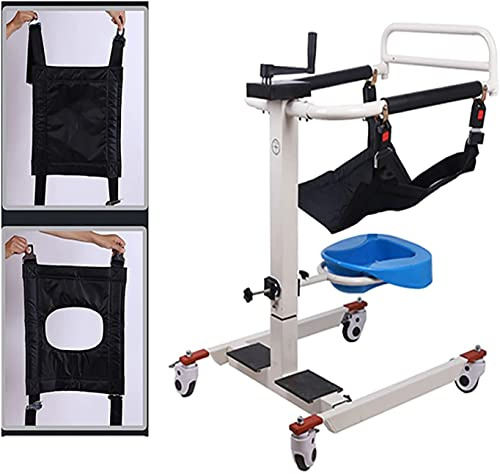 Elevador Fauteuil roulant pour patient à domicile, patient handicapé, chaise de transfert avec toilettes et coussin, chaise percée de chevet pour soins infirmiers paralysés et personnes âgées