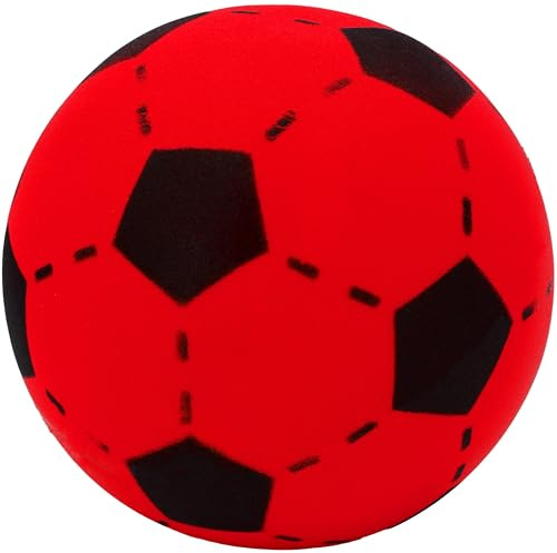 Kyto Softball 20cm Schaumstoff Ball | Fußball für Outdoor und Indoor | geeignet für Kinder ab 36 Monaten (1 Ball, rot)