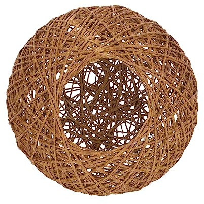 BESTonZON Boule De Rotin Abat-jour Plafonnier Globe Pendentif Lumière Couverture Pour Suspension Luminaire Cheminée Dhôtel Lampe Plafond Remplacer Café