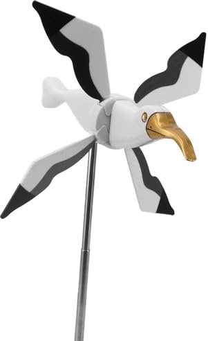 Gsycle Garden Wind Spinner, Flying Bird Spinner Seagulls Whirligig Windmill Outdoor Ornaments for Yard Patio Garden Decoration