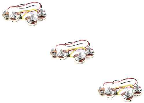 Toyvian 3sets Ricambi Per Chitarra Elettrica Con Potenziometri Cablaggio Precablato Parti Per Chitarra Facile Da Installare e Leggero Accessori Per Musicisti
