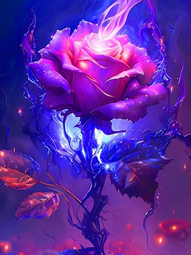 igoodom Rose Diamond Painting Erwachsene, 5D Rose Diamant Painting Bilder Diamont Painting Diamond Painting Set für Beginners Home Wall Decor(30x40cm)