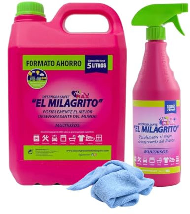 FAMILYCOM. Desengrasante Tasty Classic (5 Litros + Pistola 1000ML) + Trapo Microfibra.