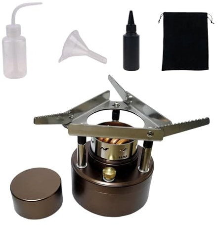 Baoblaze Spirit Burner Alcohol Burner Compact Capacity 220 ml Alcohol Furnace Camp Furnace for Backpacking BBQ Trips Hiking Restaurant