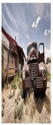 Türtapete selbstklebend TürPoster 3D Abstraktes Auto Türtapete Selbstklebend Fototapete Türfolie Poster Tapete Abnehmbar Wandtapete für Wohnzimmer Küche Schlafzimmer B100 x H200cm