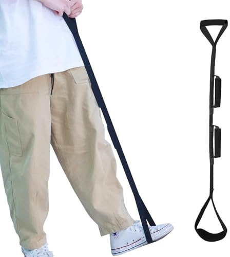 Dryxog Schlingentrainer, Hilfsmittel Nach HüFt Op, Gehhilfe für Senioren, Aufstehhilfen, MobilitäTshilfen, Gepolsterten und Handgriff Behinderten für äLtere Menschen Kranke Behinderte (Schwarz)