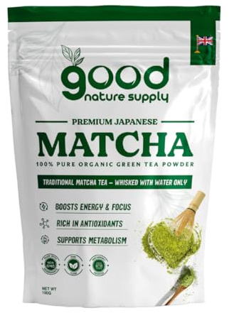 Authentic Japanese Matcha Green Tea Powder Ceremonial Grade – Macha Latte, Matcha Coffee, Fuel, Spoon, Whisk, Sachets – Tea, Green Powder, 100% Pure Stone Ground – 50g - 100g (100g)