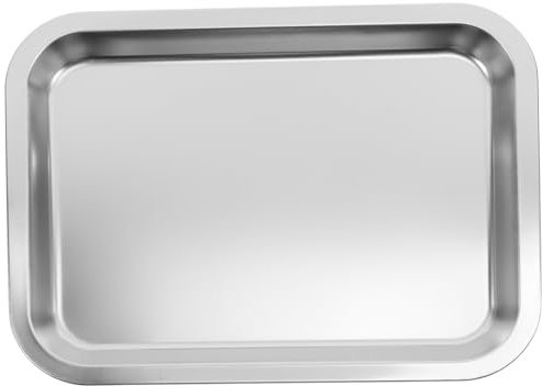 MUCKLILY Plaque De Cuisson Pour Barbecue De Camping Plateau Rectangulaire Pour Aliments Plaque De Cuisson Acier Inoxydable Plateau Assiette De Service