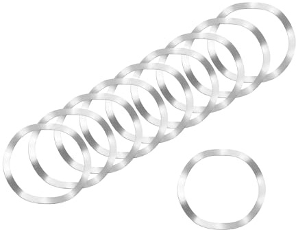 sourcing map Rondelle elastiche ondulate, 20 pezzi, 39 mm x 46 mm x 0,4 mm (ODxIDxT) – Rondelle curve in acciaio inossidabile 304 per bulloni a vite, rondelle ondulate guarnizioni per macchinari