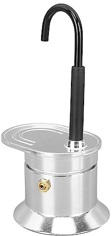 Dioche Cafetière Italienne à Tube Unique, Mini-machine à Moka, 1 Tasse, 50 Ml, Bec Verseur en Alliage D'aluminium, pour Cuisinière, pour Fêtes en Plein Air, Voyages