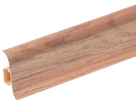 Mon Mobilier Design Plinthes goulotte passe-câble PVC 59 mm - 1,10 m avec angles, raccords et butées