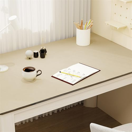 Liveinu Schreibtischunterlage 60x80cm, PU Leder Mauspad, Rutschfeste Tischunterlage Schreibunterlage, Multifunktionales Schreibtisch Zubehör für Büro Zuhause, Aprikose