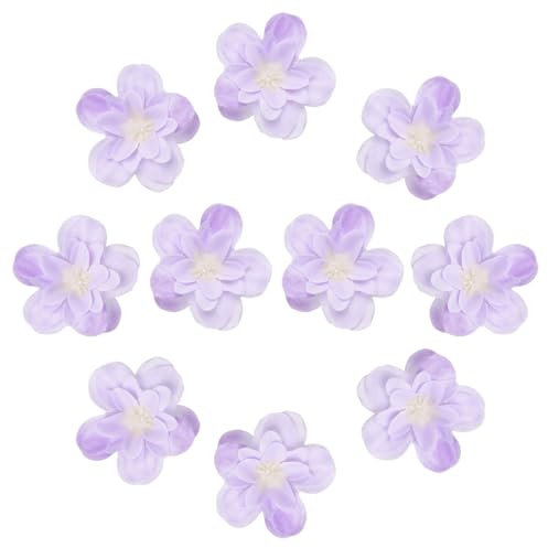 sourcing map 30 Pcs Artificial Delphinium Flower Heads, Fake Delphinium Heads Bulk Artificial Flowers for DIY Wedding Bouquets Centerpieces Party Home Decorations, Purple