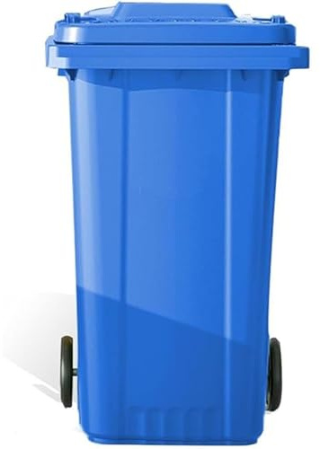 Contenedor Basura Ruedas Exteriores Con Tapa For Uso Residencial Comercial Ideal For Patios Garajes Terrazas(Blue,120L)