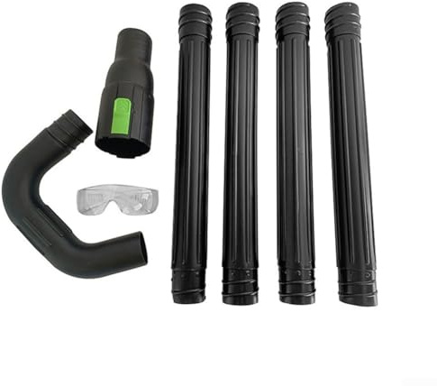 Floweringbeter Kit de limpieza de canalones para soplador de hojas con cuatro tubos de extensión y boquilla estrecha para un potente flujo de aire y una conexión segura con anillo de goma