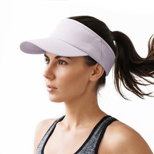 DRESHOW Sport Sun Visor Hat Women Men Empty Top Baseball Cap Elastic Breathable UV Protection Summer Sun Hat for Running Golf Tennis Hiking