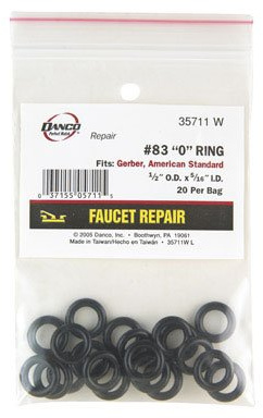 Danco O'Ring 5/16 Inch x 1/2 Inch x 3/32 Inch No 35711W