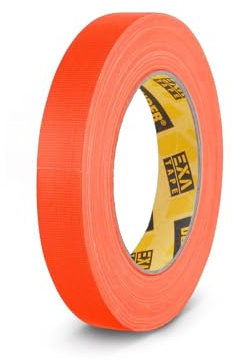 Defender 58064NOR - Nastro adesivo gaffer, arancione neon, 19 mm x 25 m