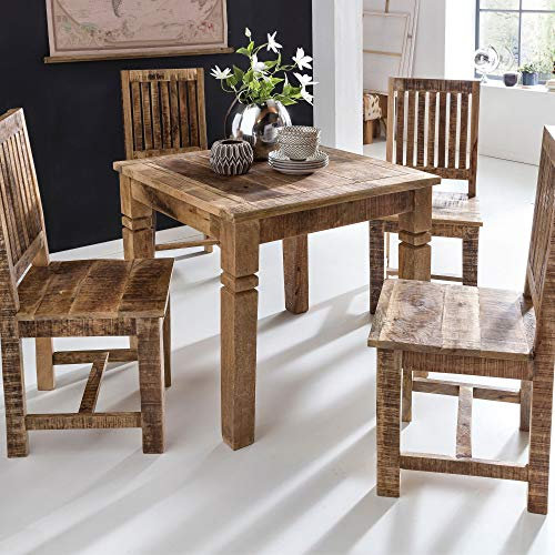 KADIMA Design Esszimmertisch 80 x 80 cm Esstisch Massivholz Küchentisch Holz Neu
