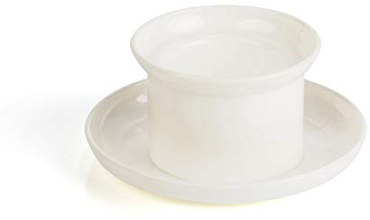Kimmel 21-000-2301 Lot de 2 Coquetiers avec Assiettes Plastique Blanc