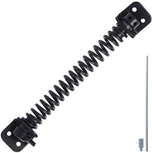 8 (200mm) Black Automatic Closing Garden Gate Spring Closer Swing Fence Replace