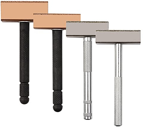 JAOMON 4 Stück Schleifscheibe Dresser Schleifscheibenabrichter Diamantschleifer Dresser Diamant Diamant Beschichtet 2*Schwarze Griffe 2*Silberne Griffe zum Abrichten Schleifen Entgraten Räder
