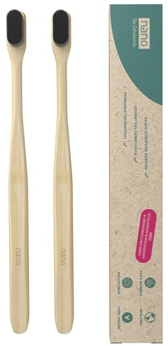 nano Die Zahnbürste. 2er-Pack | Nano | Weich | 20.000 Borsten | Extra weich | Super soft | Sensitiv | Sanft | Soft Toothbrush | Bambus | Nachhaltig | Schonende für das Zahnfleisch | Effektiv