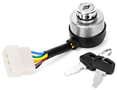 Ruimou Interruptor de llave de encendido, para 5-7KW GX390 generador de gas 188/190F de arranque, 6 cables de inicio del interruptor de llave