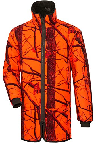 Wald & Forst Faserpelz-Wendejacke Signalcamo/Oliv M