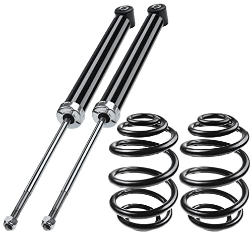 Frankberg 2x Stoßdämpfer + 2x Fahrwerksfeder Hinten Links Rechts 597mm Gasdruck Kompatibel mit 3er Compact E46 3er E46 Replace# E1344,553239