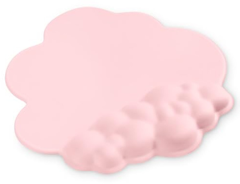 ATTACK SHARK Cloud Mauspad mit Handgelenkauflage, Ergonomische Mausmatte | Rutschfeste Basis, Komfortable Steuerung, Langlebiges Gaming Pad für Tippen und Gaming Schreibtisch Zubehör, Fleisch Rosa