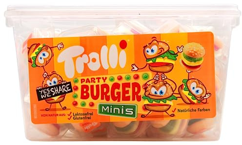 Trolli Party Burger minis Schaumzuckerbonbon, 3er Pack (3 x 600g)