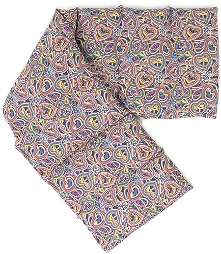 Kirschkernkissen XXL 8-Kammer 75x20cm - Bio-Stoff Psychedelic Heart - Wärmekissen Körnerkissen