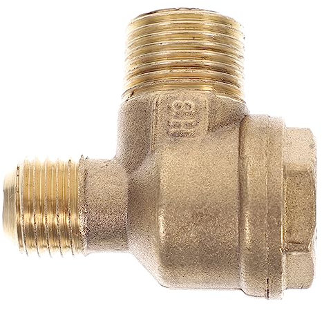 Hemobllo Brass Air Compressor Non-Return Check Valve Tube Connector Threaded Design Pure Copper Free Machine Part Easy Installation Accessory
