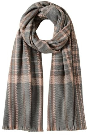 REPALY Schal Damen 1 Stück Kaschmir Schalimitat Für Damen Warmer Midi Schal Herbst Und Winterschal Rosa Grau
