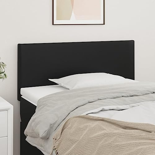 CKioict Betthaupt Wandkissen Bett Bettkopfteil Schlafzimmer Kopfteil Schwarz 100x5x78/88 cm KunstlederGeeignet für Schlafzimmer, Gästezimmer, Schlafsaal
