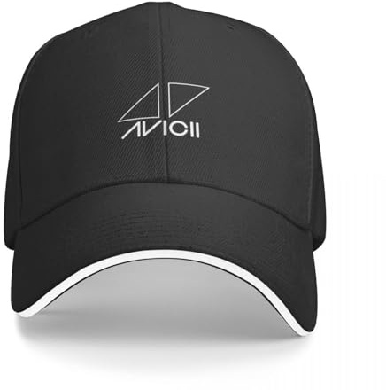 Casquette de baseball unisexe pour l'extérieur protection solaire décontractée Avicii pour hommes et femmes casquette de baseball avec logo minimaliste design animé chapeau de baseball cadeau unisexe